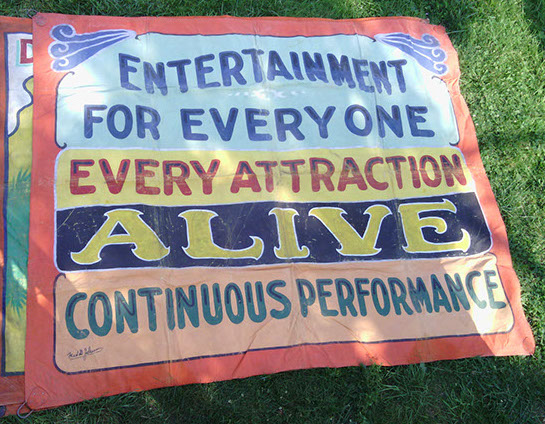 Fred Johnson Sideshow Banner For Sale