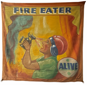 Snap Wyatt Fire Eater Sideshow Banner For Sale
